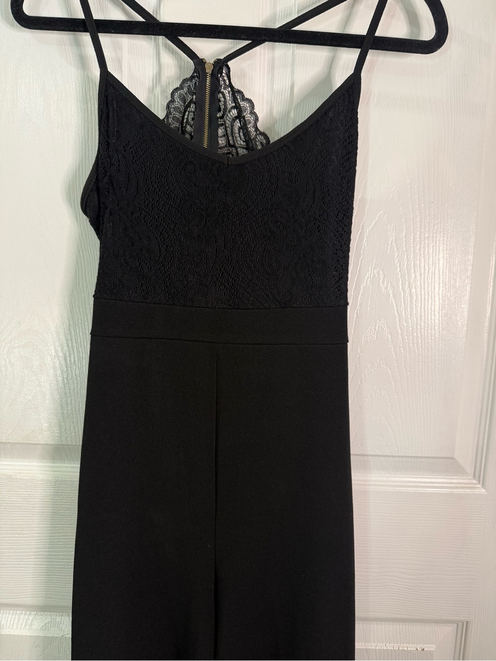 Almost Famous Black Lace-Back Jumpsuit